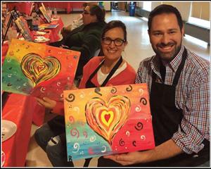 canvas painting family night